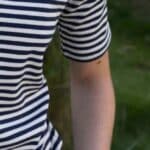 Danefae Danerolemodel Ribbing Tee Dark NavyChalk - La Vie en Rose Damesmode