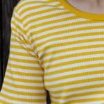 Danefae Danerolemodel Ribbing Tee Faded Yellow Chalk - La Vie en Rose Damesmode