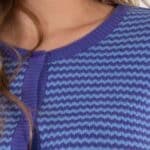 Danesaga Pearl Knit Cardigan Cold Purple Waterblue