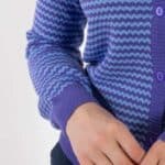 Danesaga Pearl Knit Cardigan Cold Purple Waterblue