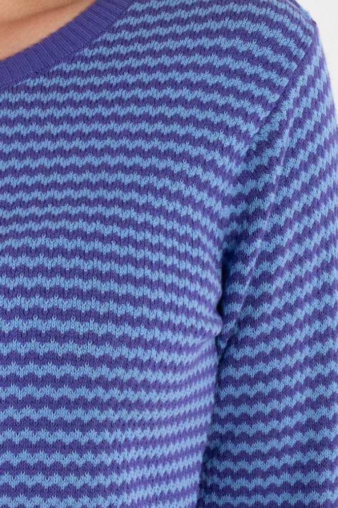 Danesaga Pearl Knit Cardigan Cold Purple Waterblue