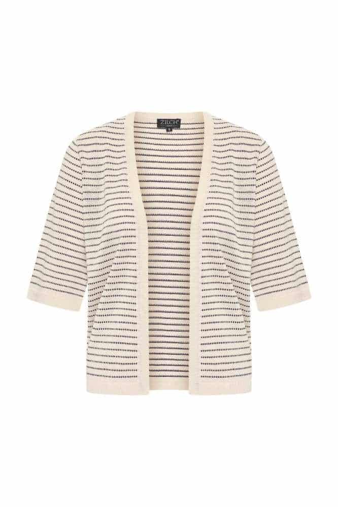 51COT20.123 Normale prijsAanbiedingsprijs€84,95 Colour:Stripe Ruby Size:XS Beschikbaarheid in onze winkels Kort organisch katoenen vest met korte mouwen tot aan de elleboog. Het vest is gemaakt van een fijn breisel en heeft een uit stipjes bestaand streeppatroon. Het vest heeft geen sluiting en wordt open gedragen. De mouwen en randen rondom zijn afgewerkt met een boord. Samenstelling: 100% cotton (organic). Lengte in maat L: 56 cm.