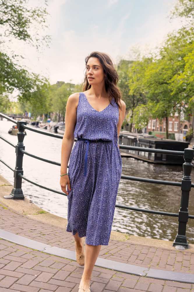 Zilch Dress Sleeveless Drizzle Royal Blue - La Vie en Rose Damesmode