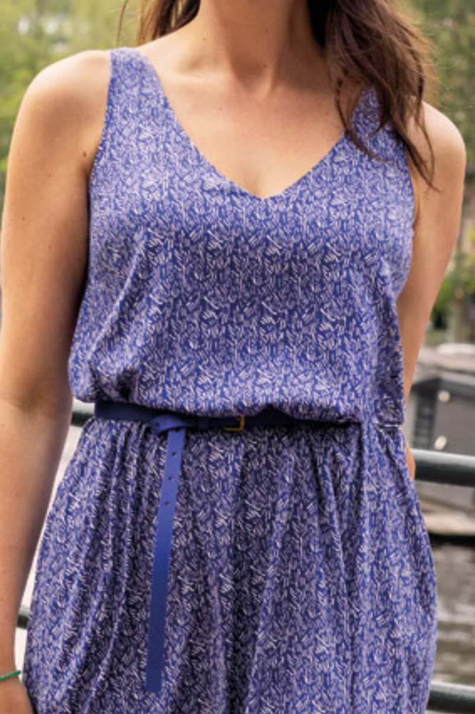 Zilch Dress Sleeveless Drizzle Royal Blue - La Vie en Rose Damesmode