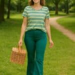 Zilch Shirt Stripe Bright Green - La Vie en Rose Damesmode