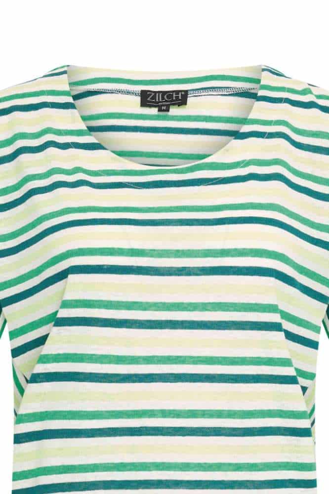 Zilch Shirt Stripe Bright Green - La Vie en Rose Damesmode