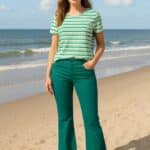 Zilch Shirt Stripe Bright Green - La Vie en Rose Damesmode