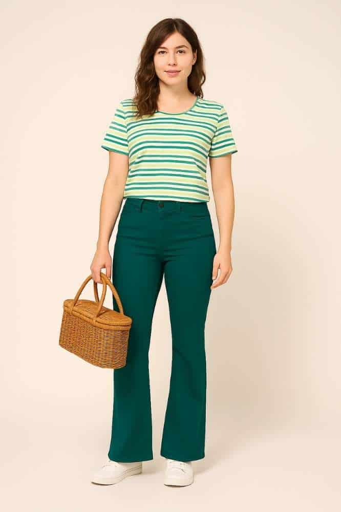 Zilch Shirt Stripe Bright Green - La Vie en Rose Damesmode