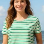 Zilch Shirt Stripe Bright Green - La Vie en Rose Damesmode