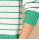 Zilch Sweater Buttons Stripe Bright Green - La Vie en Rose Damesmode
