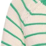 Zilch Sweater Buttons Stripe Bright Green - La Vie en Rose Damesmode