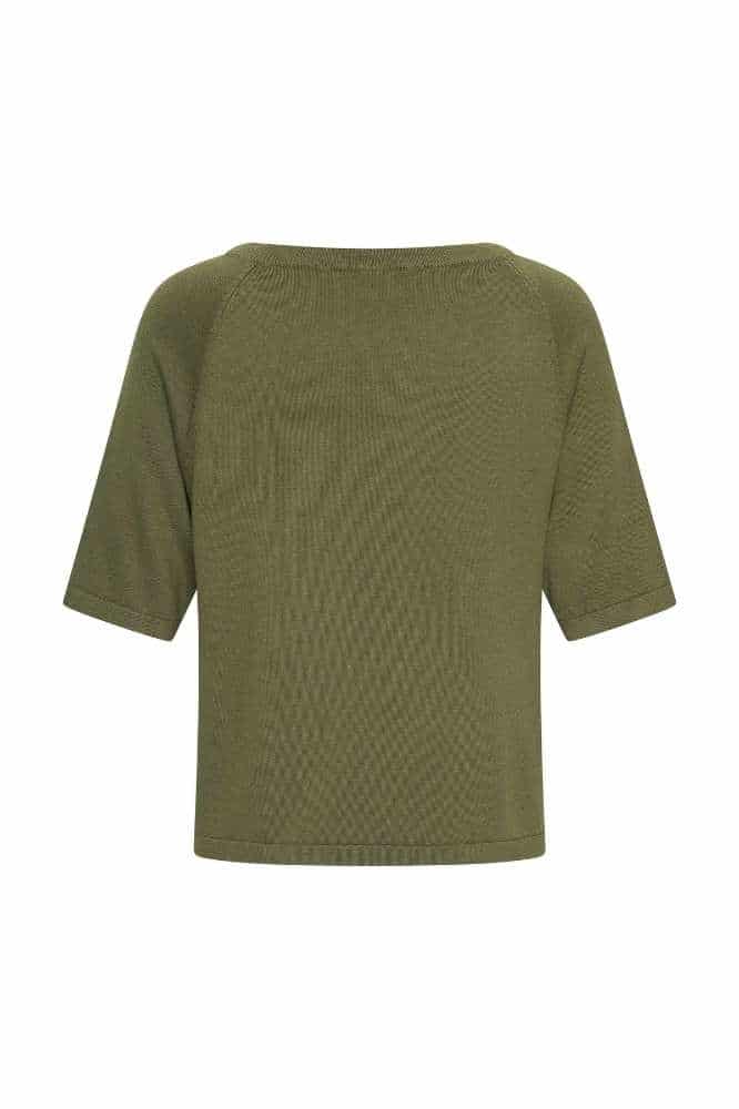 Zilch Top Round Neck Army - La Vie en Rose Damesmode