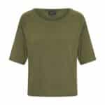 Zilch Top Round Neck Army - La Vie en Rose Damesmode