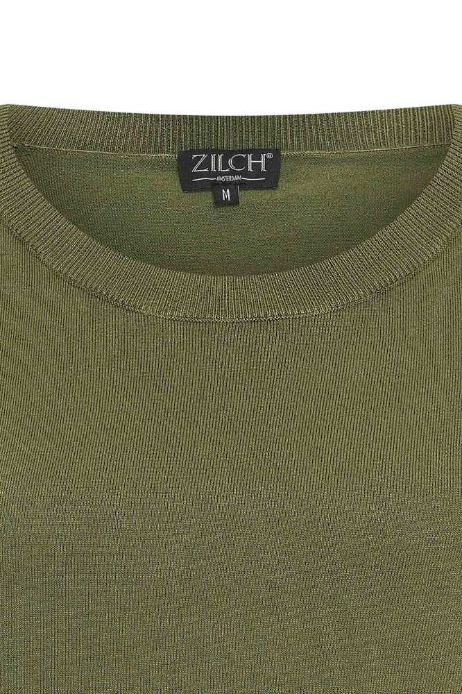 Zilch Top Round Neck Army - La Vie en Rose Damesmode