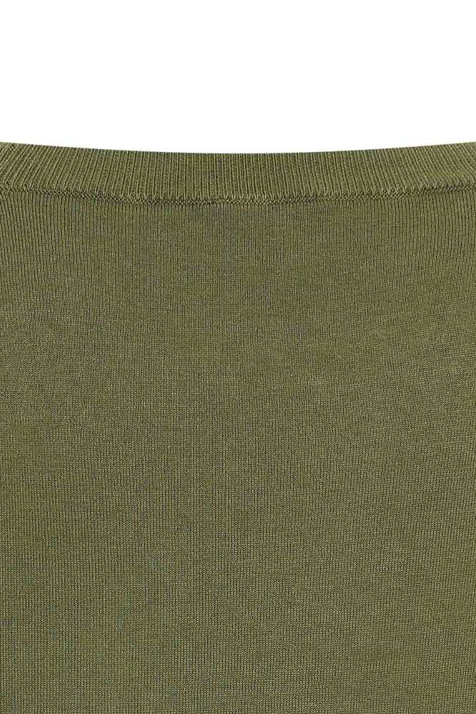 Zilch Top Round Neck Army - La Vie en Rose Damesmode