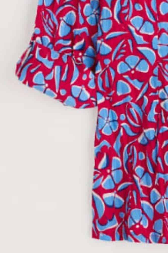 Seasalt Cornwall Larissa Shirt Collaged Floral Scarlet - La Vie en Rose Damesmode