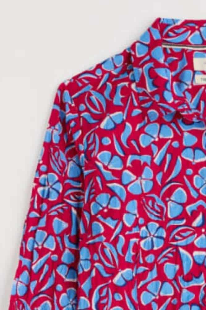 Seasalt Cornwall Larissa Shirt Collaged Floral Scarlet - La Vie en Rose Damesmode