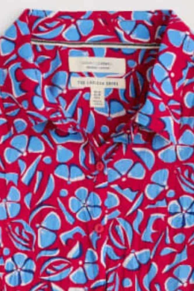 Seasalt Cornwall Larissa Shirt Collaged Floral Scarlet - La Vie en Rose Damesmode