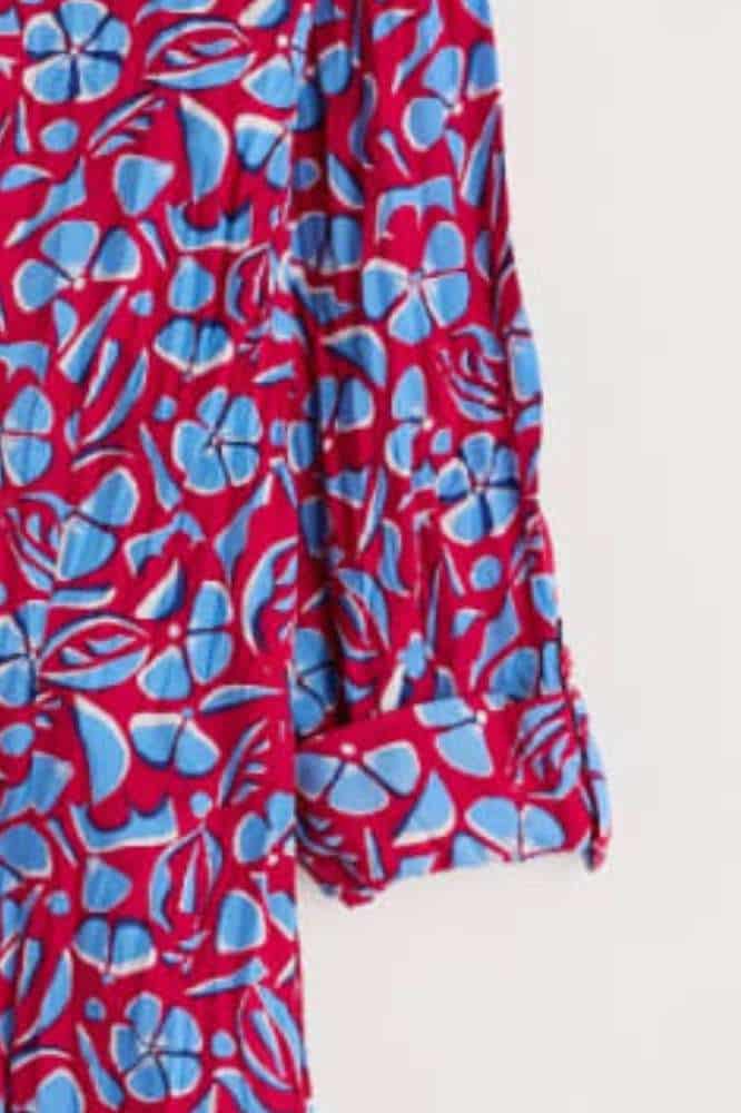 Seasalt Cornwall Larissa Shirt Collaged Floral Scarlet - La Vie en Rose Damesmode