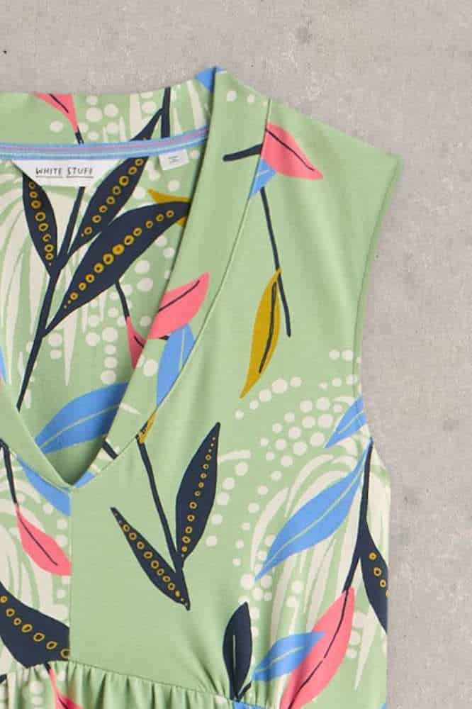 White Stuff Archer Jersey Maxi Dress Green Multi (1)