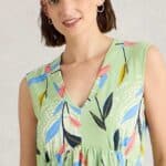 White Stuff Archer Jersey Maxi Dress Green Multi (1)