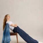 White Stuff Belle Linen Blend Wide Trouser Navy Multi - La Vie en Rose Damesmode