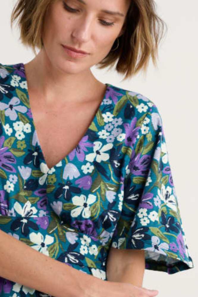 Seasalt Cornwall Chateaux Dress Crayon Floral Dark Drift - La Vie en Rose Damesmode