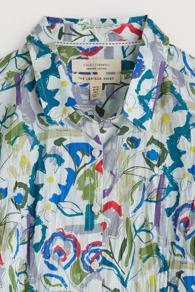 Seasalt Cornwall Larissa Shirt Studio Floral Chalk - La Vie en Rose Damesmode