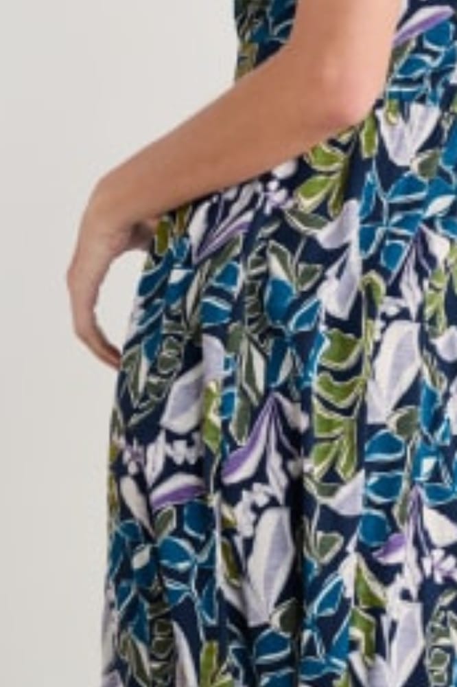 Seasalt Cornwall Polmanter Dress Linear Leaves Maritime - La Vie en Rose Damesmode