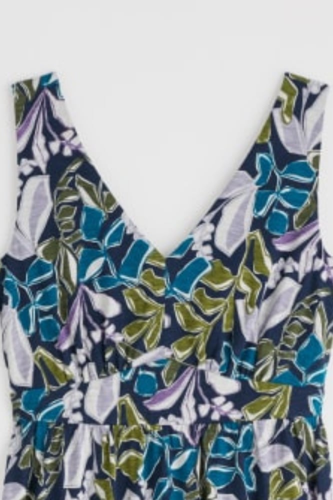 Seasalt Cornwall Polmanter Dress Linear Leaves Maritime - La Vie en Rose Damesmode