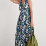 Seasalt Cornwall Polmanter Dress Linear Leaves Maritime - La Vie en Rose Damesmode