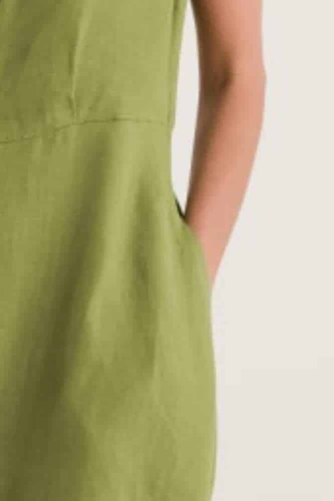 Seasalt Cornwall Sleeveless Carved Wood Dress Dark Citron - La Vie en Rose Damesmode