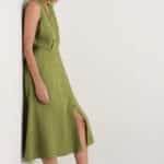 Seasalt Cornwall Sleeveless Carved Wood Dress Dark Citron - La Vie en Rose Damesmode