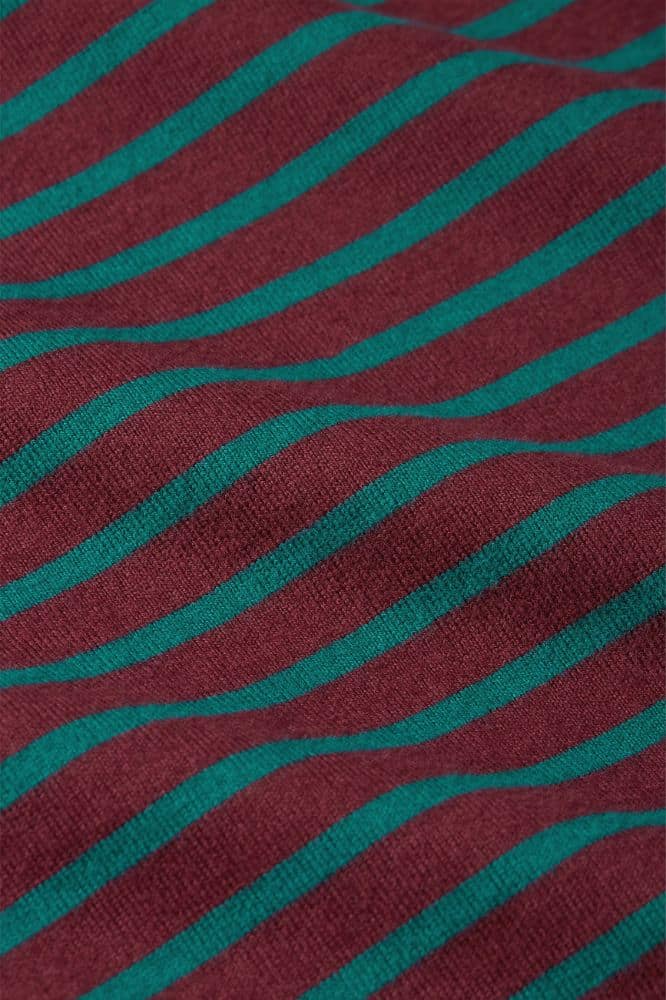 King Louie Boatneck Yoke Top Britney Stripe Porto Red - La Vie en Rose Damesmode