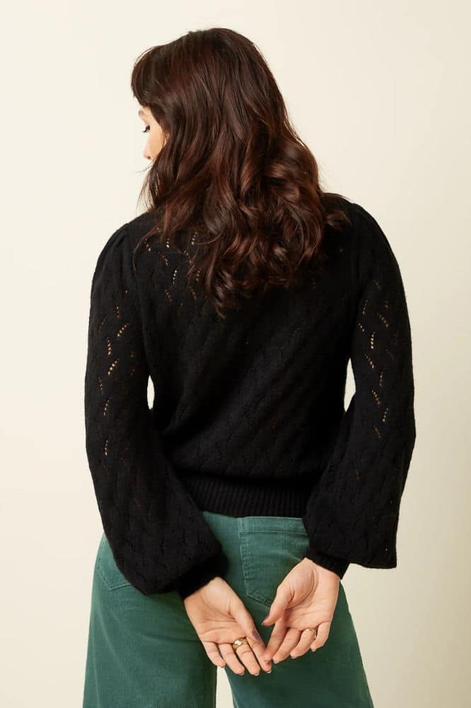 King Louie Cardi V Farfalle Black - La Vie en Rose Damesmode