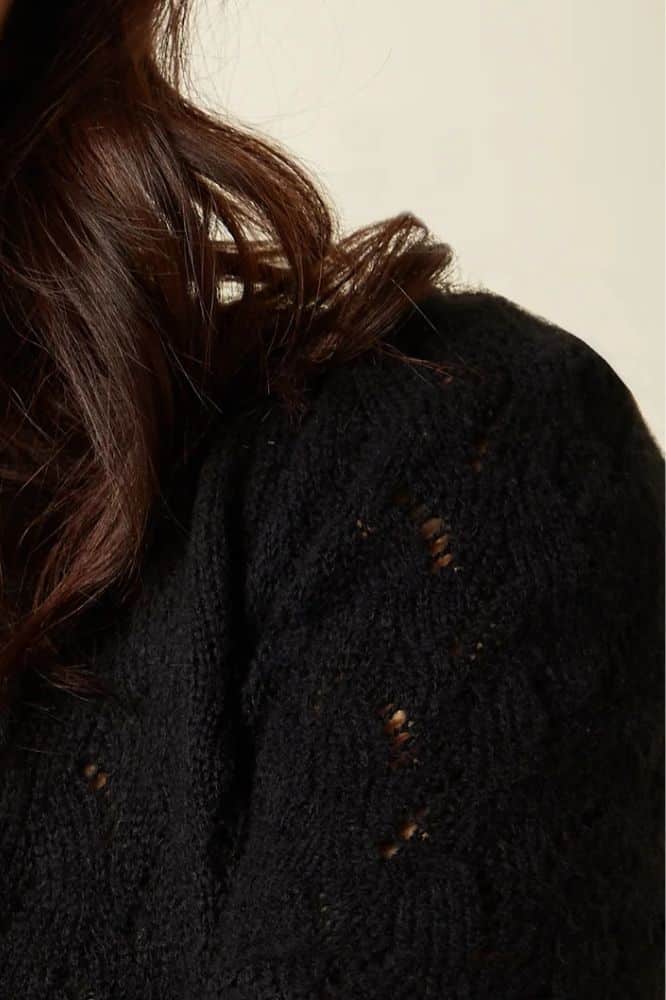 King Louie Cardi V Farfalle Black - La Vie en Rose Damesmode