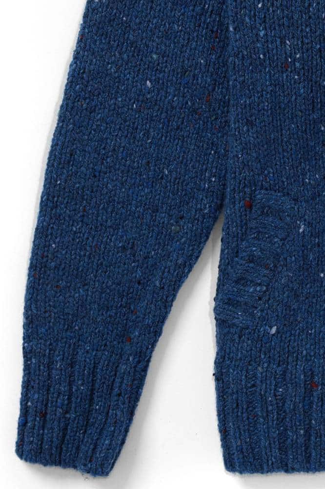 Aran Woollen Mills Ladies Donegal Cardigan Side Pockets Denim - La Vie en Rose Damesmode