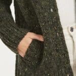 Aran Woollen Mills Ladies Donegal Cardigan Side Pockets Green - La Vie en Rose Damesmode