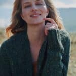 Aran Woollen Mills Ladies Donegal Cardigan Side Pockets Green - La Vie en Rose Damesmode