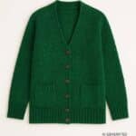 Aran Woollen Mills Ladies Donegal Cardigan Side Pockets Valley Green - La Vie en Rose Damesmode