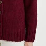 Aran Woollen Mills Ladies Donegal Cardigan Side Pockets Winter Berry - La Vie en Rose Damesmode