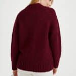 Aran Woollen Mills Ladies Donegal Cardigan Side Pockets Winter Berry - La Vie en Rose Damesmode
