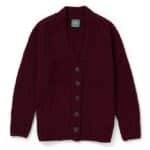Aran Woollen Mills Ladies Donegal Cardigan Side Pockets Winter Berry - La Vie en Rose Damesmode