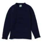 Aran Woollen Mills Ladies Roll Neck Raglan Crew Navy Nep - La Vie en Rose Damesmode