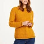 Aran Woollen Mills Ladies Roll Neck Raglan Crew Starfish - La Vie en Rose Damesmode