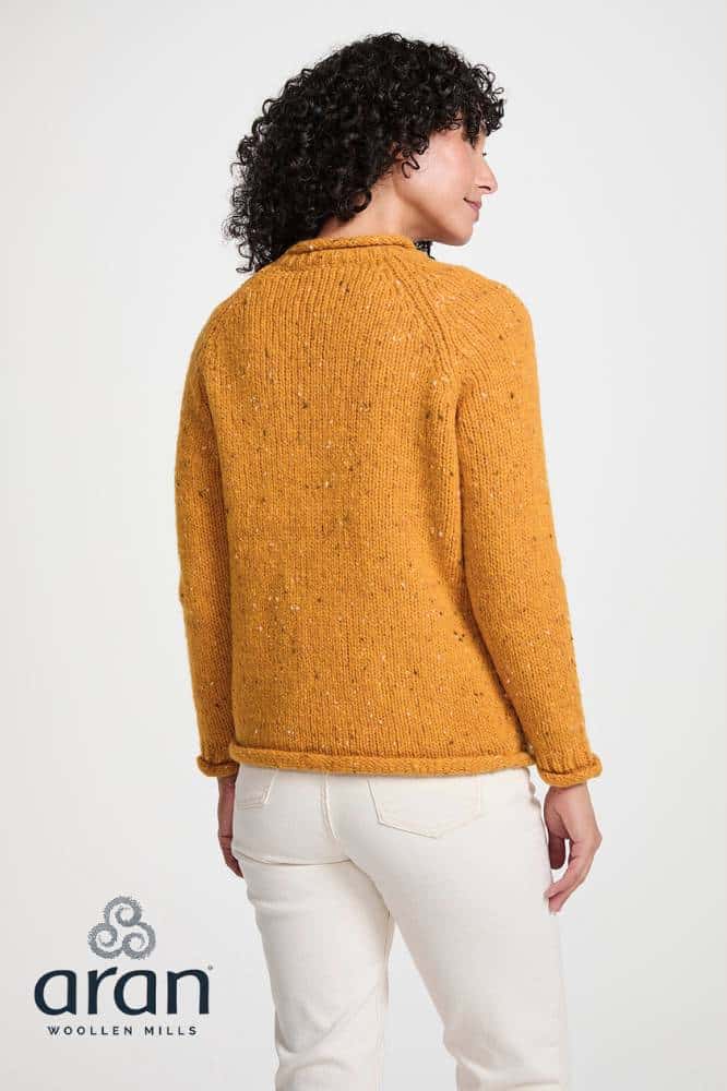 Aran Woollen Mills Ladies Roll Neck Raglan Crew Starfish - La Vie en Rose Damesmode