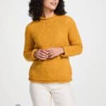 Aran Woollen Mills Ladies Roll Neck Raglan Crew Starfish - La Vie en Rose Damesmode