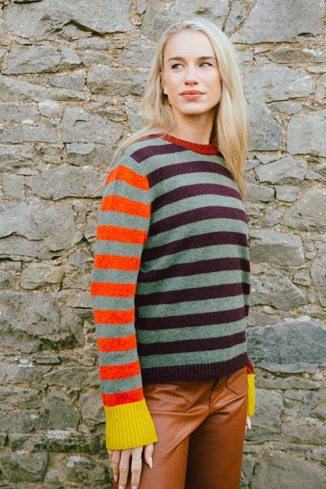 Eribé Stobo Stripe Sweater Harissa - La Vie en Rose Damesmode (1)