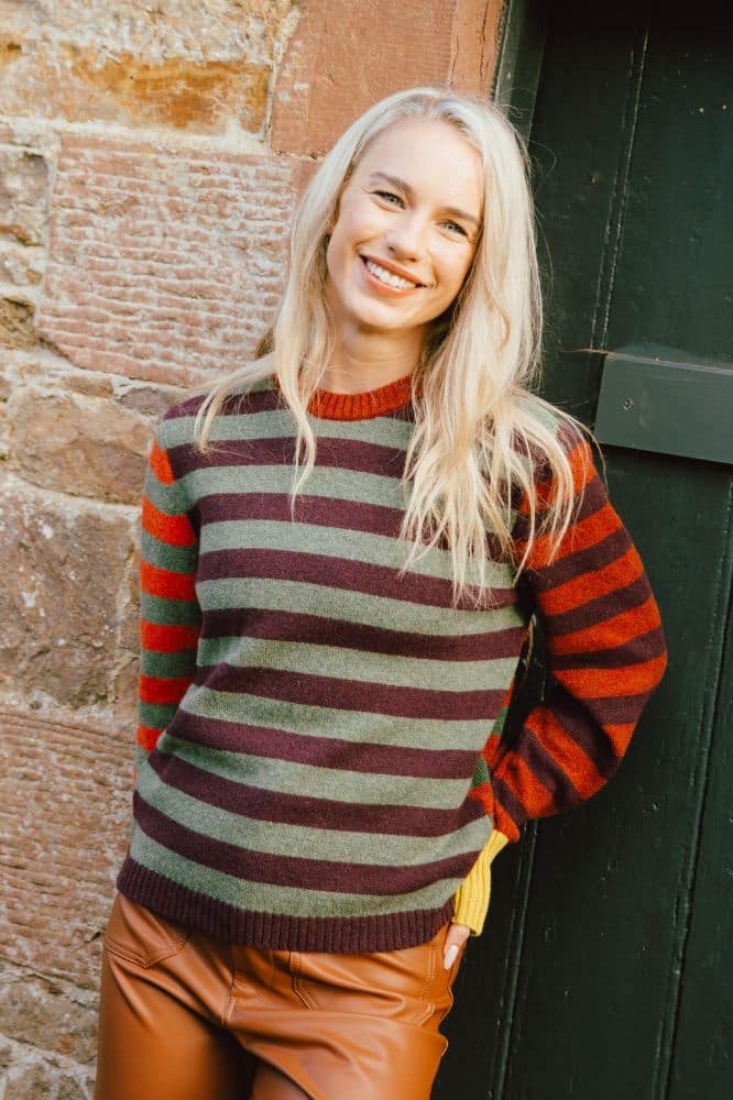 Eribé Stobo Stripe Sweater Harissa - La Vie en Rose Damesmode (1)