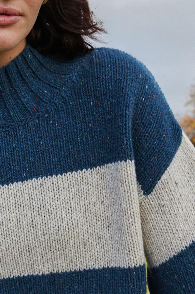 IrelandsEye Arna Stripe Funnel Neck - La Vie en Rose Damesmode